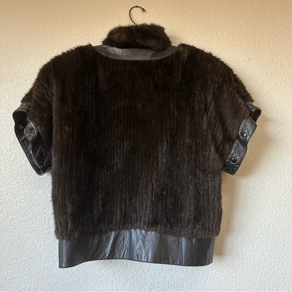 Vintage Weiss 80’s Mink & Leather Jacket or Vest - Picture 7 of 15